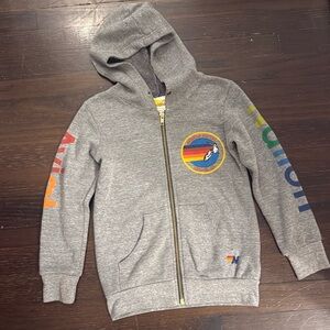 Aviator Nation size 8 kids (unisex) gray Venice logo